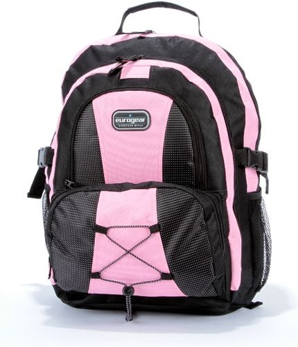 17.5"" Multi-Pocket Bungee Design Backpack- Pink Case Pack 24