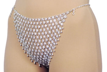 Thong Silver Mesh Metal