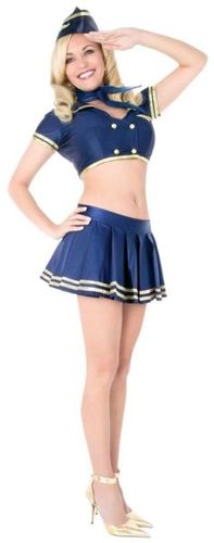 Women's Costume: Playboy Classic Stewardess- Small