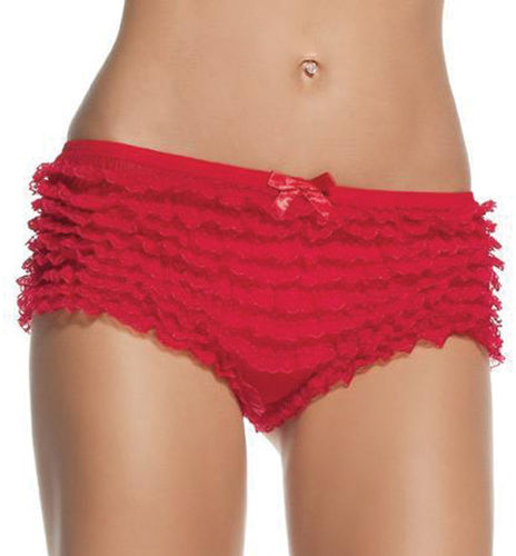 Briefs Lace Ruffle Red