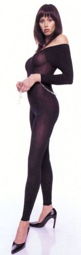 Bodystocking Ribbed Red