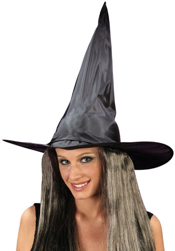 Witch Hat w/Hair Taffeta