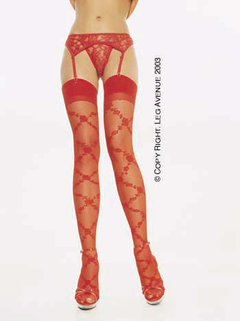 Garter Belt Lace Thong Red