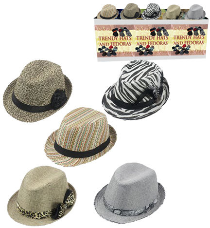 Ladies Fedora Hats Retail 9.99 Case Pack 60