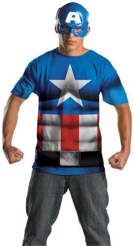 Men's Costume: Captain America Alternate- Plus Size