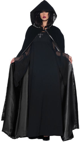 63"" Deluxe Black Costume Cape