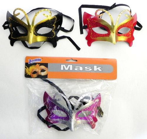 Mardi Gras Halloween Glitter Mask Case Pack 48