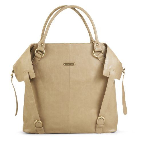 Timi and Leslie Cross Body Designer Diaper Bag Light Brown