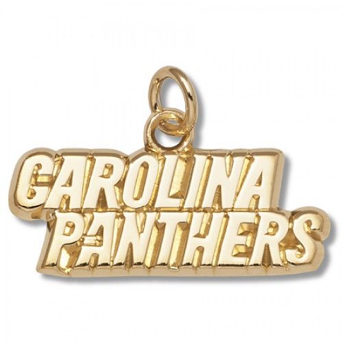 Carolina Panthers Charm in Yellow Gold - 10kt - Outstanding - Unisex Adult