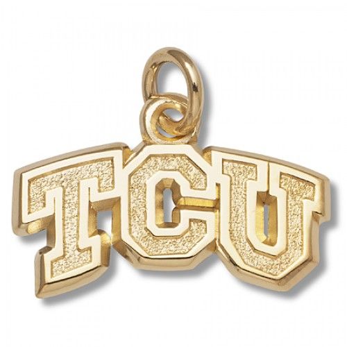 Tcu Charm - Ncaa - Texas Christian University in 10kt Yellow Gold - Amazing