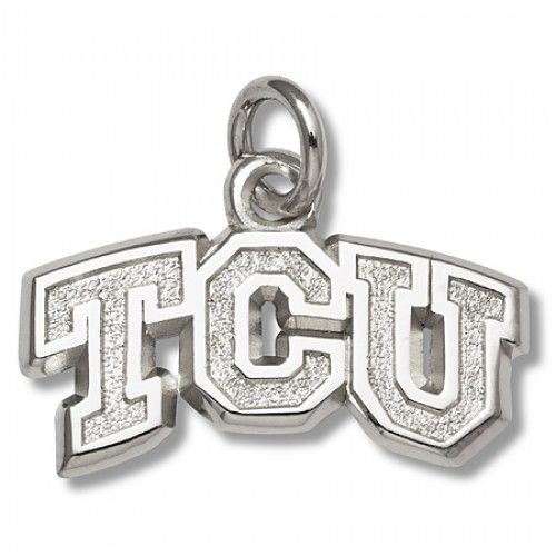 Tcu Charm - Ncaa - Texas Christian University in White Gold - 10kt - Eye-Popping