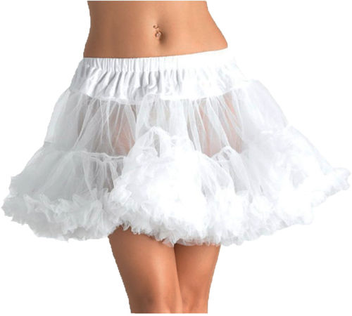 Layered Tulle Petticoat- White