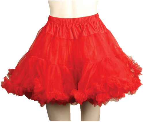 Layered Tulle Petticoat- Red