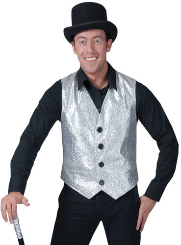 Silver Men's Costume Vest- Standard