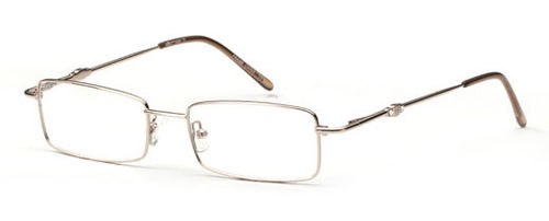 Womens Squared Ultra Thin Prescription Glasses in Gold