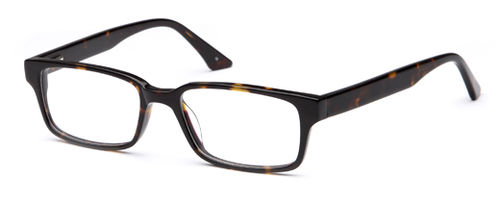 Mens Modern Style Rimmed Prescription Rxable Optical Glasses w Crystal in Tortoise