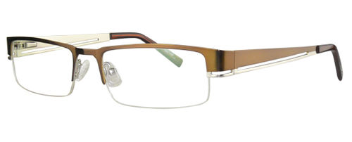 Mens Retro Half Rimmed Prescription Rxable Optical Glasses in Silver