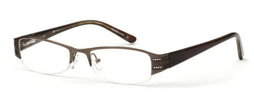 Womens Half Framed Julia Prescription Glasses in Brown