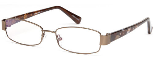 Womens Japanese Floral Designed Prescription Glasses in Brown