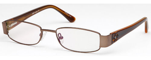 Womens Thin Framed Jazzy Prescription Glasses in Matte Brown