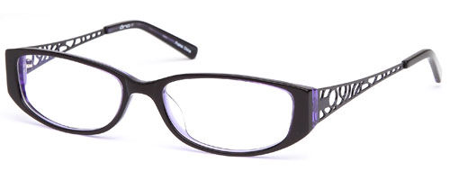 Womens Professional Swirly Wired Prescription Glasses in Black