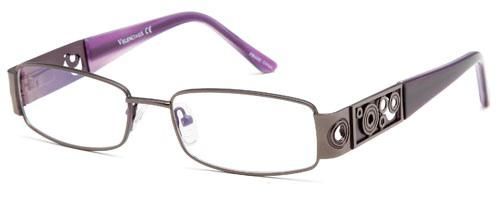 Womens Antique Designed Thin Framed Prescription Glasses in Gunmetal