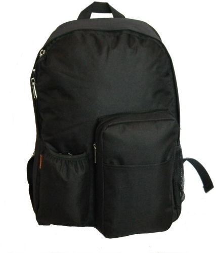 17"" Backpack w/water bottler holder, 17""x12.5""x5.5"" Black. Case Pack 30