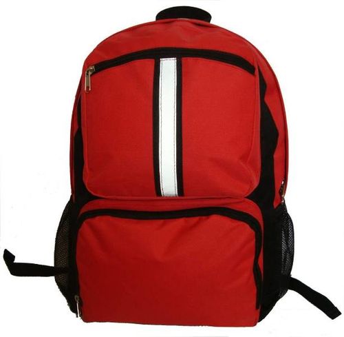 18 "" Backpack with safety reflective stripe - Red Case Pack 30