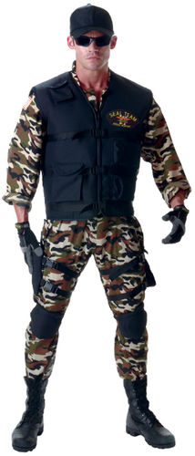 Teen Boy's Costume: Seal Team Deluxe- Size 38-40