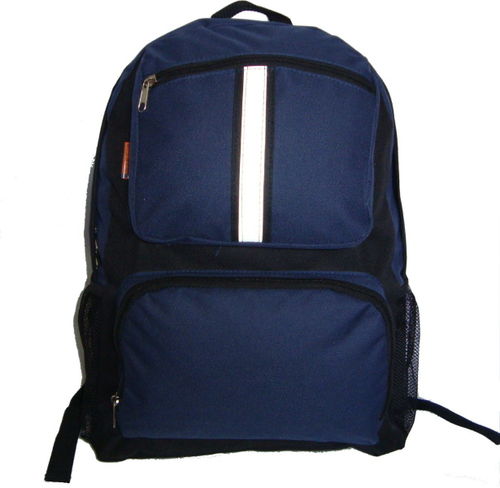 18 "" Backpack with Safety Reflective Stripe- Navy Case Pack 30