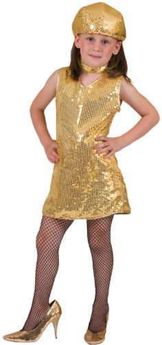 Disco Dress Gold Child Small