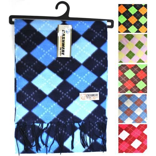 Scarf Argyle Cashmere Feel Assorted Colors Case Pack 12