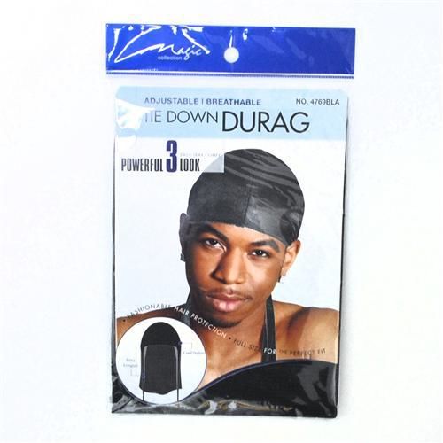 Durag Cool Nylon Black Only Case Pack 12