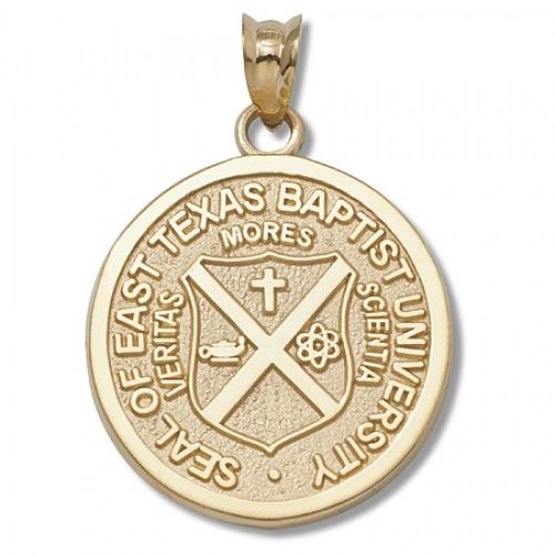 10k Yellow Gold Ncaa East Texas Baptist University Tigers Pendant School Seal