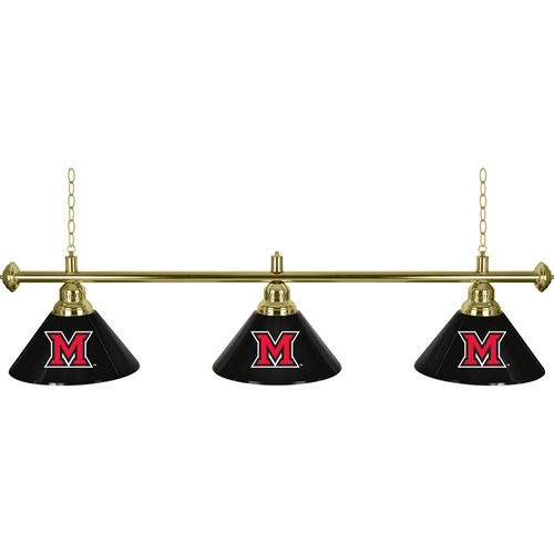 Miami University; Ohio? 3 Shade Billiard Lamp - 60 inches