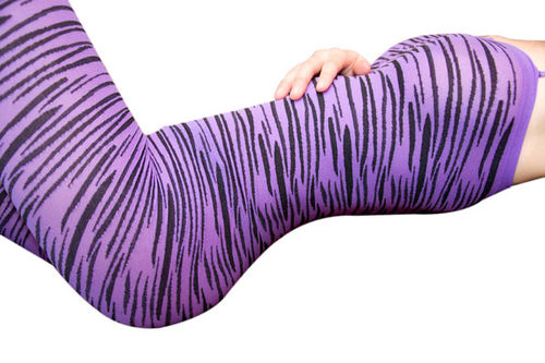 Blancho SE-120-PURPLE Tempting Zebras Cami Body Stocking Stylish - Purple - Medium