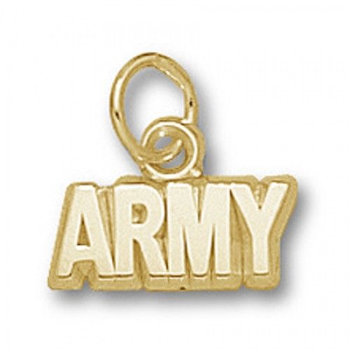 Army Charm in Yellow Gold - 14kt - Glossy Polish - Charming - Unisex Adult