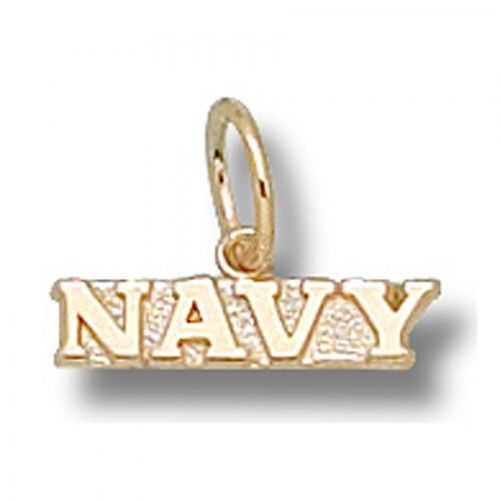 Navy Charm in Gold Plated - Glossy Polish - Ideal - Unisex Adult