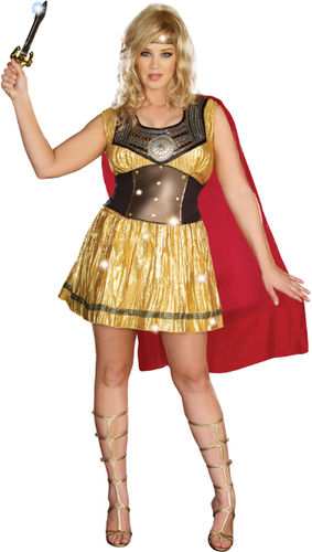 Golden Gladiator Women's Plus Size Costume- 1X-2X