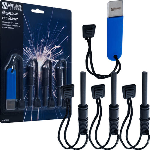 Whetstone&#8482; Survival Fire Starter Kit - 4 Piece Campers Set