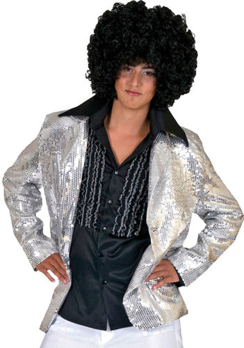 Disco Jacket Silver Adult Med