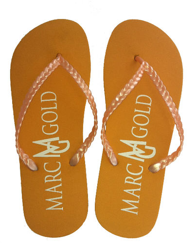 Marc Gold Orange Rockin Braid Flip Flop