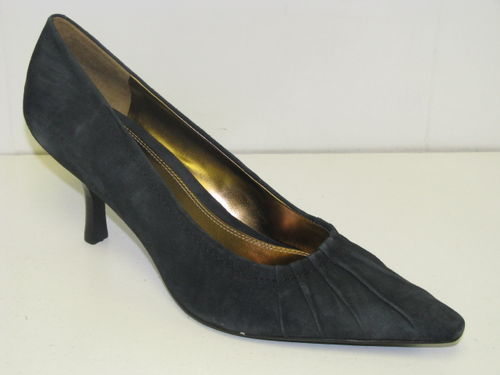 Enzo Angiolini Navy Suede 3 14 Heel Pumps Medium Women Shoe Size: 8