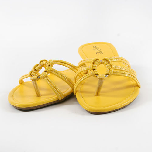 Eve Stylish Yellow Flip Flops Comfortable Women Sandals