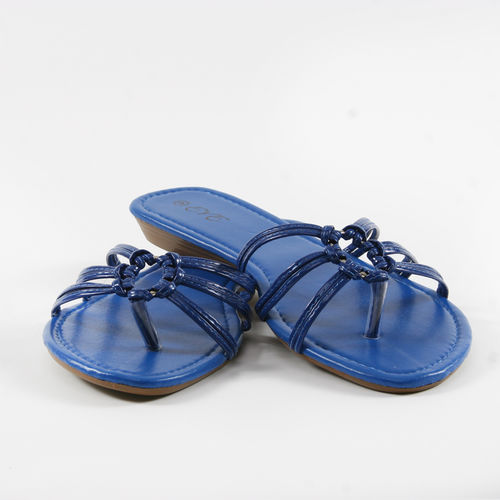 Eve Stylish Blue Flip Flops Comfortable Women Sandals