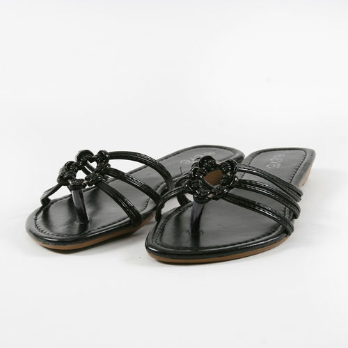 Eve Eve Stylish Black Flip Flops Comfortable Women Sandals Women Shoe Size: 9