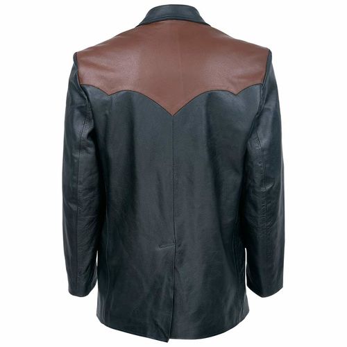 Rocky Mountain Hides&trade; Western-Style Solid Genuine Cowhide Leather Sport Jacket