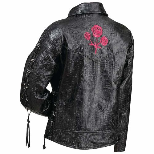 Giovanni Navarre&trade; Ladies&apos; Hand-Sewn Pebble Grain Genuine Buffalo Leather Jacket