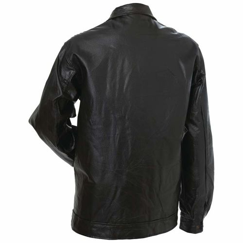 Napoline&trade; Hand-Sewn Pebble Grain Genuine Leather Jacket