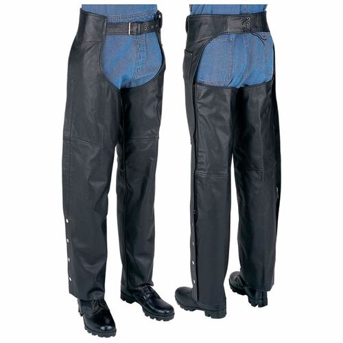 Rocky Mountain Hides&trade; Unisex Solid Genuine Buffalo Leather Chaps